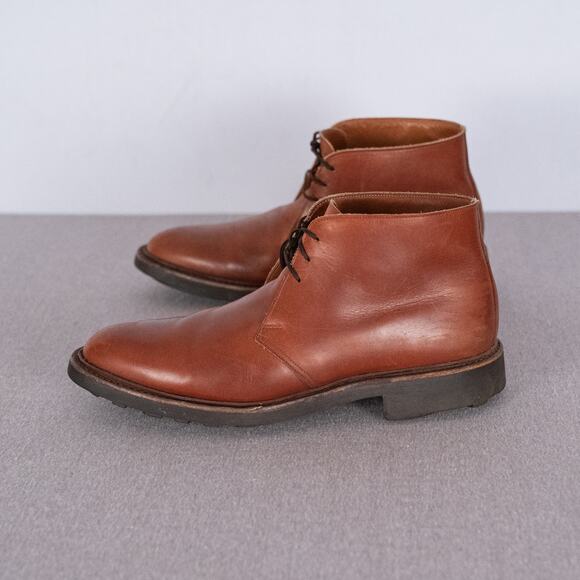 Crockett & Jones England Chepstow Leather Chukka Boots Cognac Brown Men's 9.5 - Picture 3 of 16